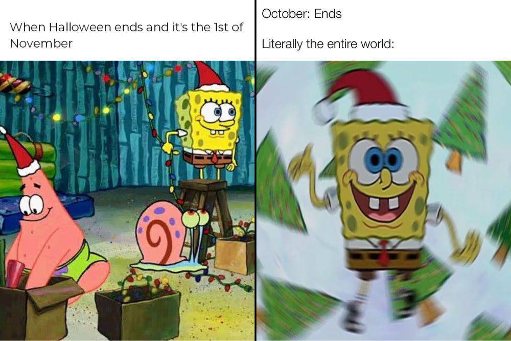 kolase meme SpongeBob tentang hari Natal (reddit.com/Lexisworld_2019 I reddit.com/Claire-dat-Saurian-7)