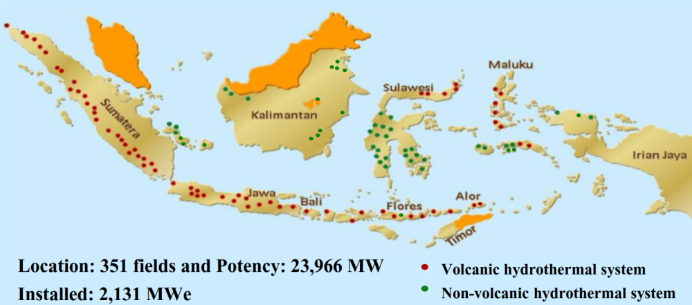 Sebaran Potensi Panas Bumi di Indonesia (Kementerian ESDM, Desember 2019)
