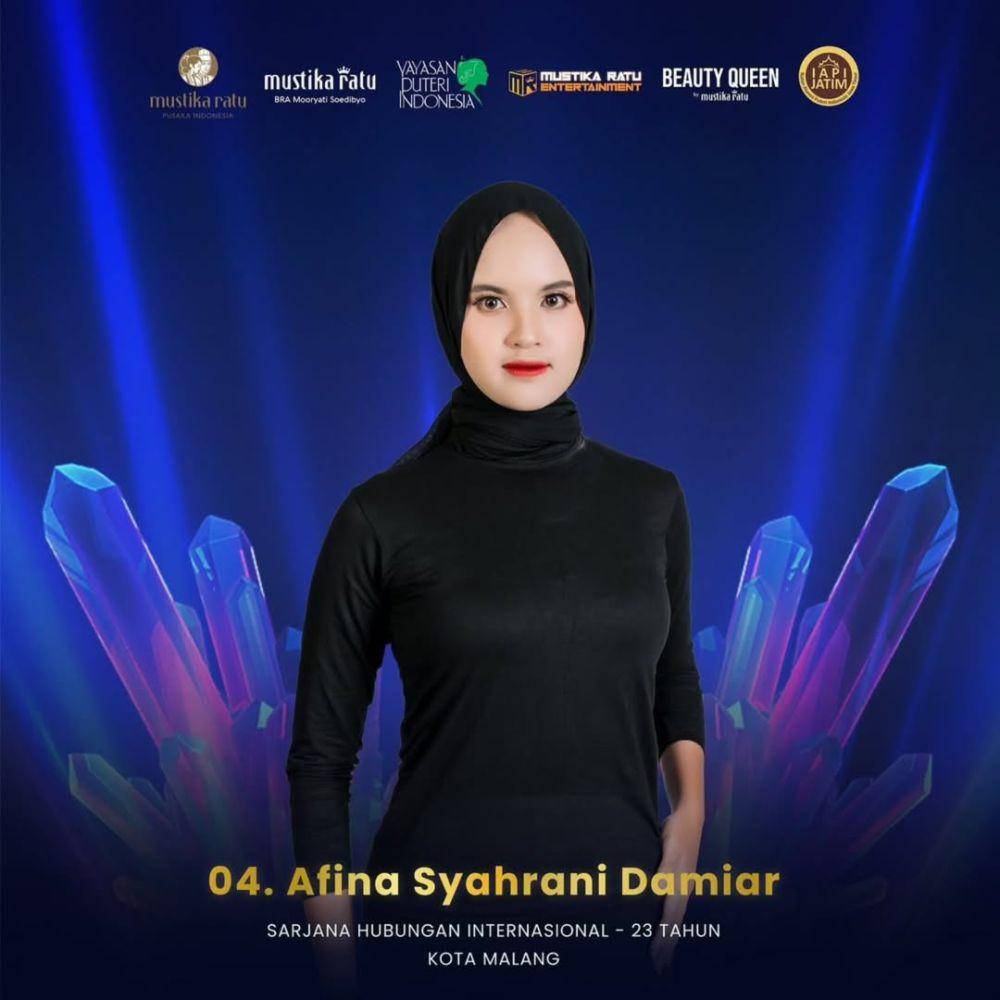 Afina Syahrani Damiar, Finalis Puteri Indonesia Jawa Timur 2025 (instagram.com/puteriindonesiajatim)