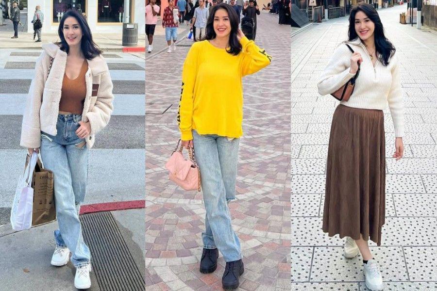 7 OOTD Liburan ke Luar Negeri ala Elma Agustin, Pas buat Winter