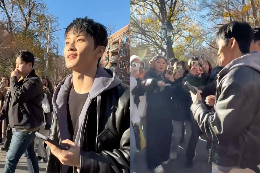 Mark NCT Datangi Langsung Kontes Mirip Dirinya di New York