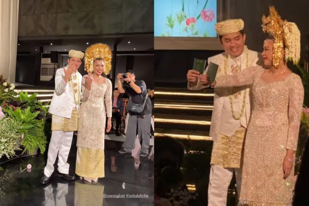 Sah, 7 Momen Pernikahan Oza Rangkuti dan Aisha Lahtiba
