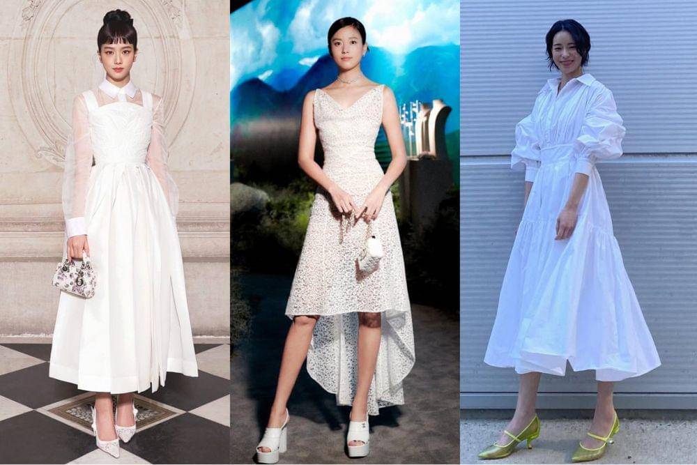 inspirasi dress putih Natal ala aktris Korea (instagram.com/sooyaaa__ | instagram.com/hanhyojoo222 | instagram.com/limjjy2)