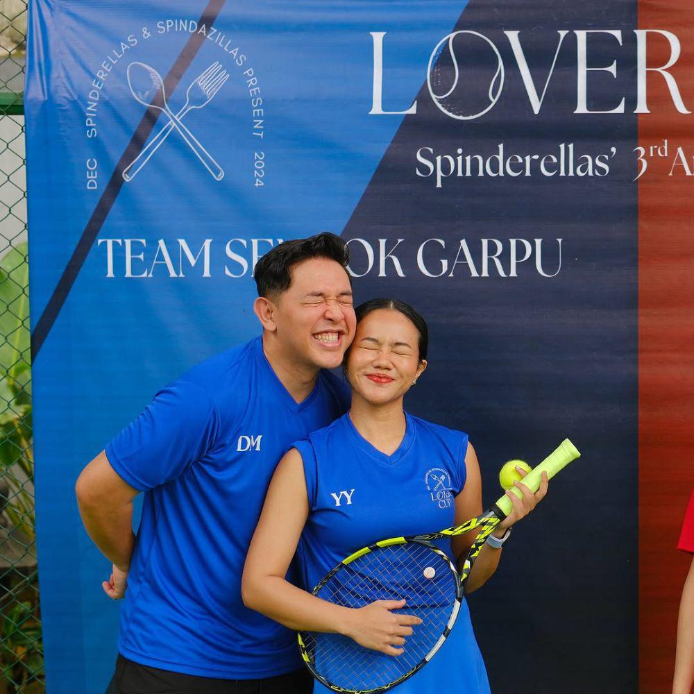 7 Potret Yura Yunita dan Donne Maula Main Tenis Rayakan Anniversary