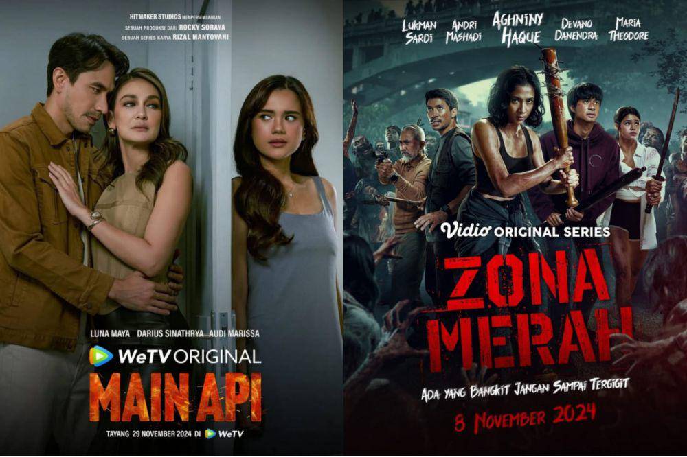 Series Terbaik 2024 Berdasarkan Rating IMDb (dok. Vidio / Zona Merah | dok. Hitmaker Studio / Main Api)