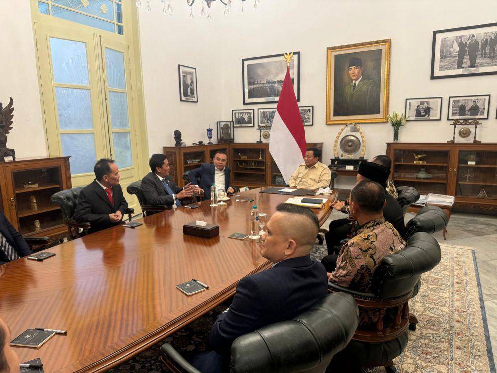 Presiden Prabowo temui Agustiar Sabran di Istana Negara. (Dok. Istimewa)