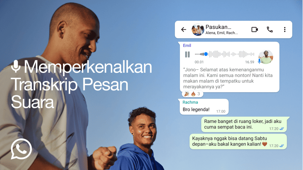 fitur baru WhatsApp yaitu transkrip pesan suara (blog.whatsapp.com)