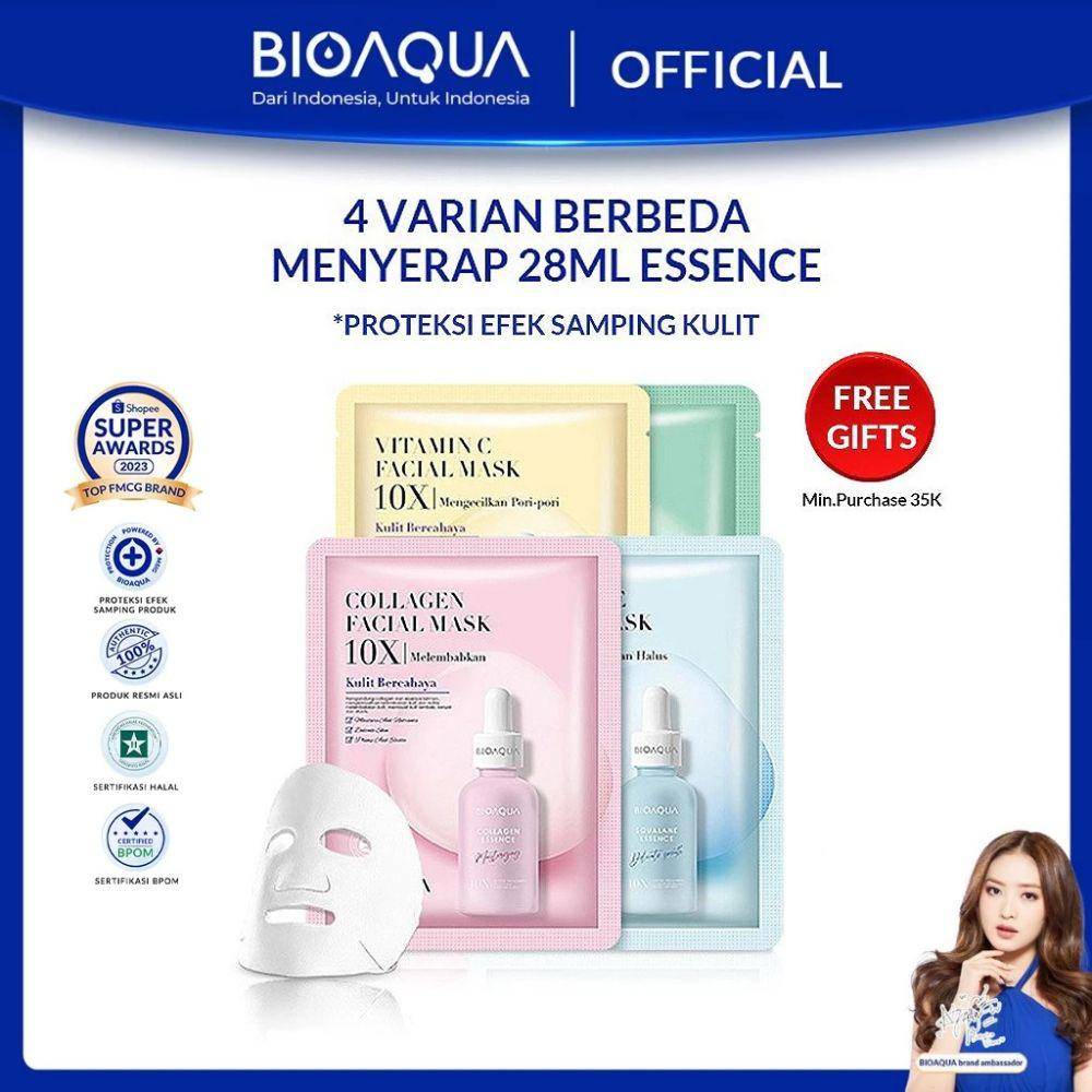 BIOAQUA Sheet mask 10X The Effect (Shopee.co.id/BIOAQUA Indonesia Official Shop)