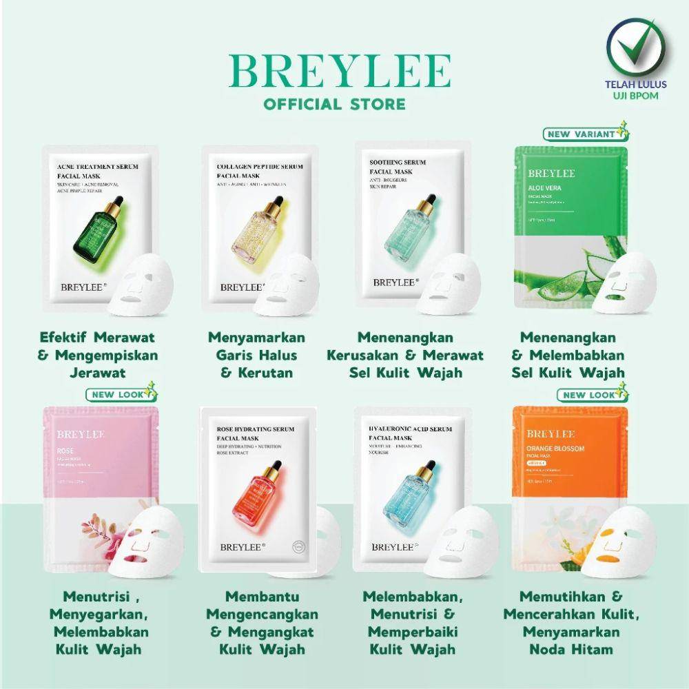 Breylee Sheet Mask (Shopee.co.id/BREYLEE Indonesia Official Shop)