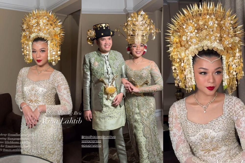 10 Style Busana Pernikahan Aisha Lahtiba, Cetar Bertema Tradisional