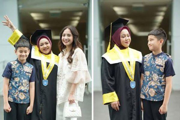 7 Potret Mbak Lala Pengasuh Rafathar Wisuda S1, Dihadiri Nagita
