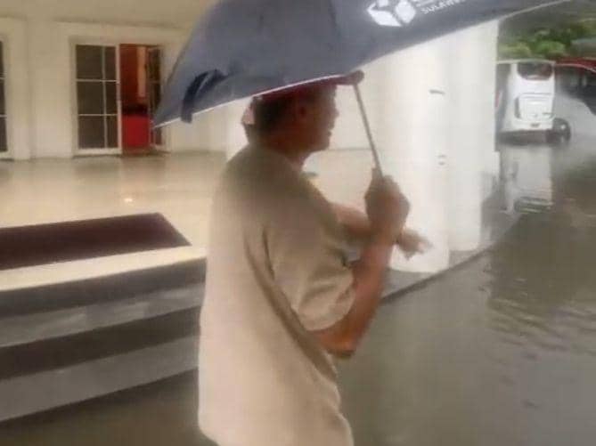Hujan Deras di Makassar, Rumah Jabatan Gubernur Sulsel Banjir