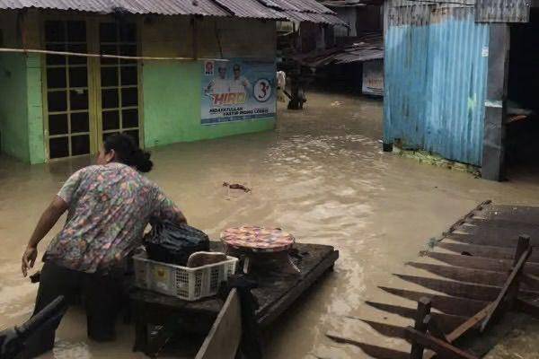 Suasana banjir di Sei Mati (Dok. Istimewa)
