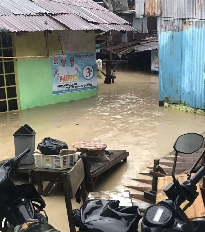 Suasana banjir di Sei Mati (Dok. Istimewa)