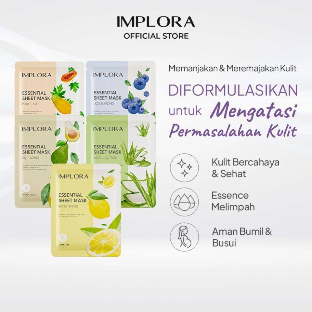 Implora Essential Sheet Mask (Shopee.co.id/Implora Official Shop)