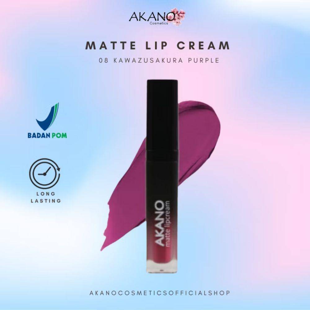 rekomendasi lipstik ungu (shopee.co.id/AKANO Cosmetics Official)