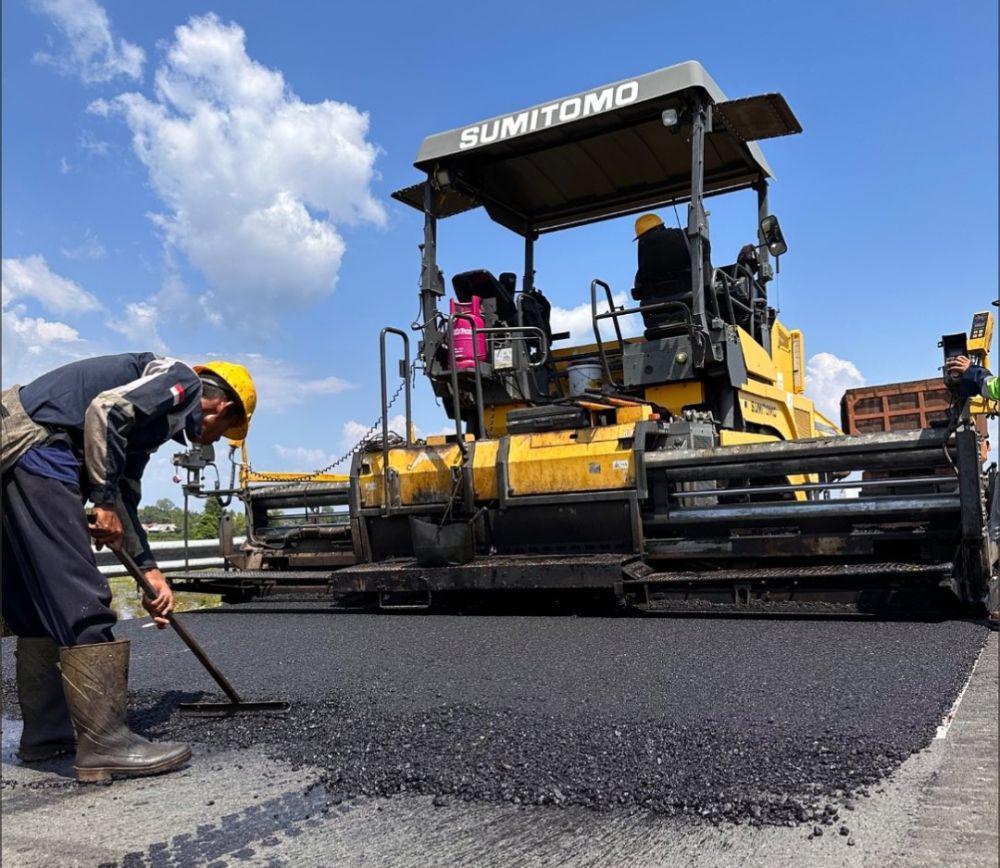 Sambut Nataru, Perbaikan Tol Kayuagung Dikebut Sebelum 18 Desember