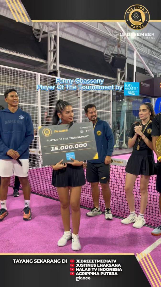 potret artis di turnamen padel THe juaRA 2 (instagram.com/jebreeetmedia)