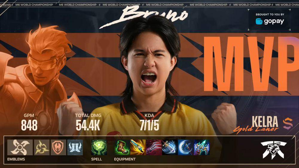 Kelra menjadi MVP di game pertama. (youtube.com/MPL Indonesia)