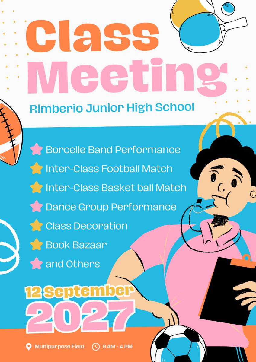 Poster Class Meeting (canva.com/Sans And Sons)