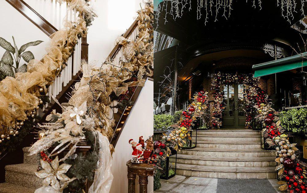 9 Dekorasi Natal di Tangga, Simpel hingga Elegan