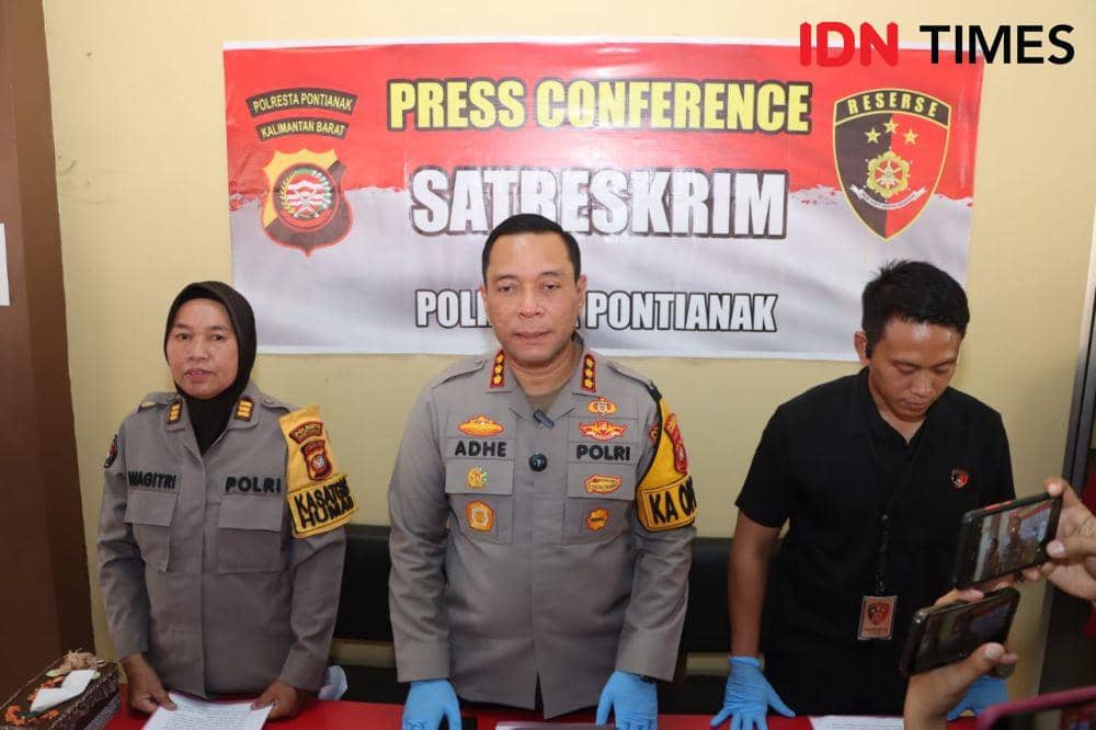 Polresta Pontianak mengungkap kasus pembunuhan wanita asal Yogya. (IDN Times/Polresta Pontianak).
