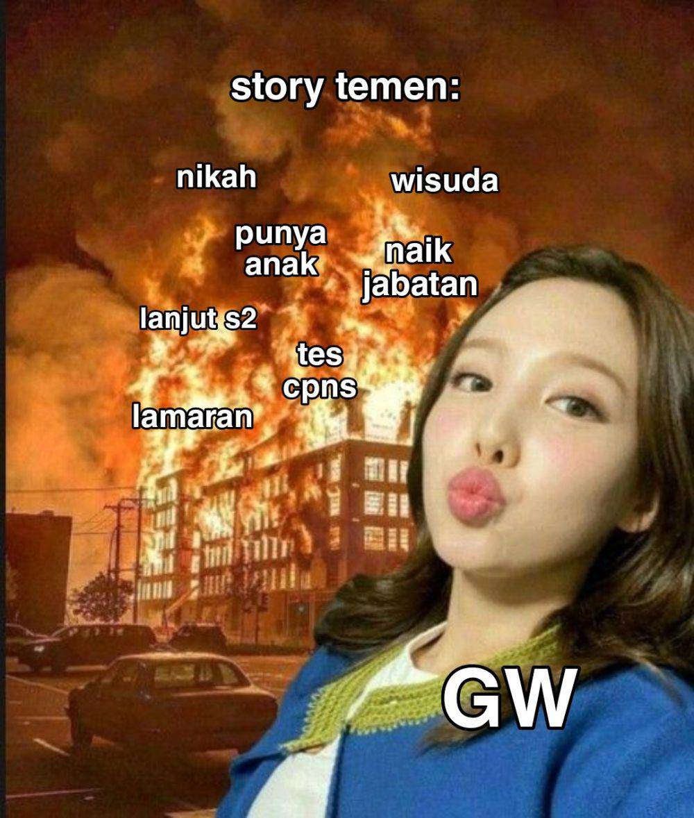 meme reaksi ngelihat story orang (x.com/bersuwara)