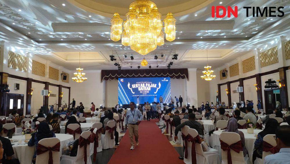 Suasana Gebyar Pajak Kota Bogor di Braja Mustika Hotel & Convention Center, Selasa (17/12/2024). (Linna Susanti/IDN Times).