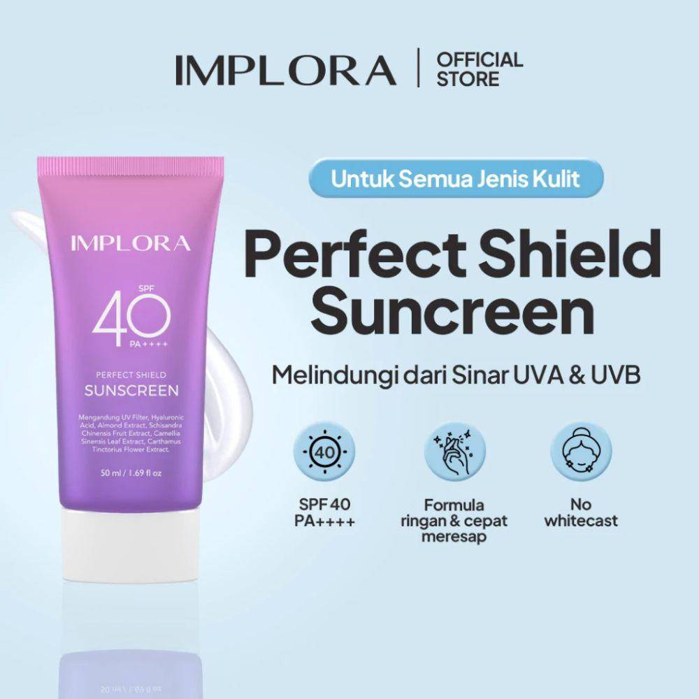 Implora Perfect Shield Sunscreen (Shopee.co.id/Implora Official Shop)