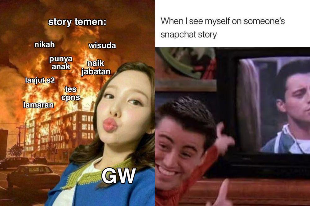 7 Meme Reaksi pas Lihat Story Orang