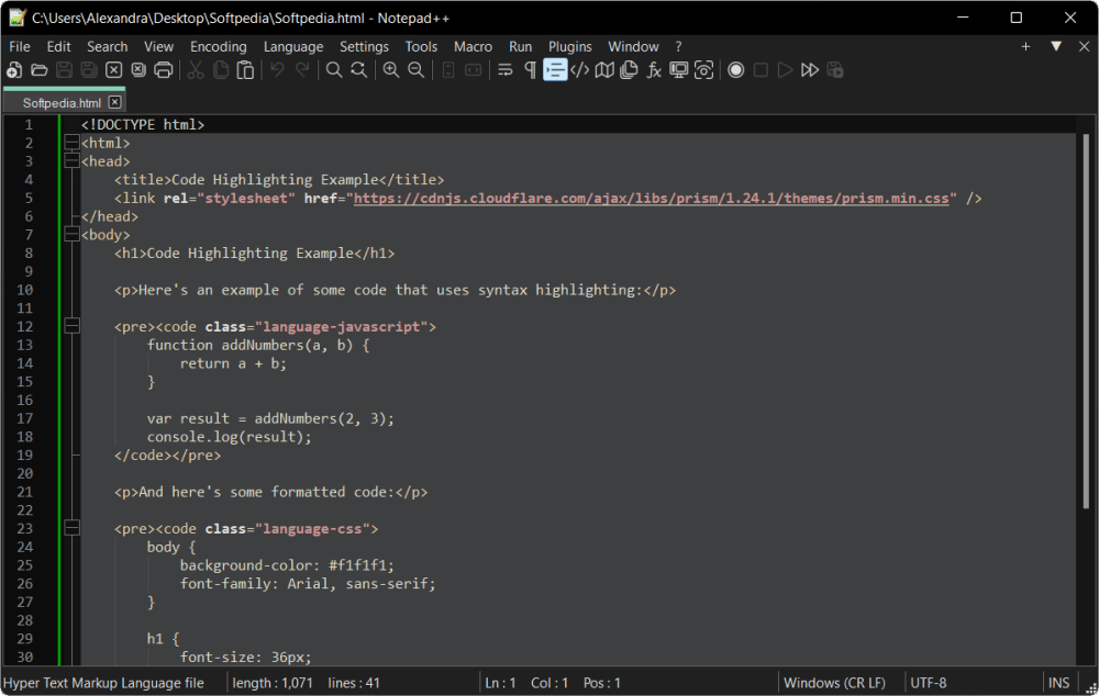Notepad++ (dok. Don Ho)