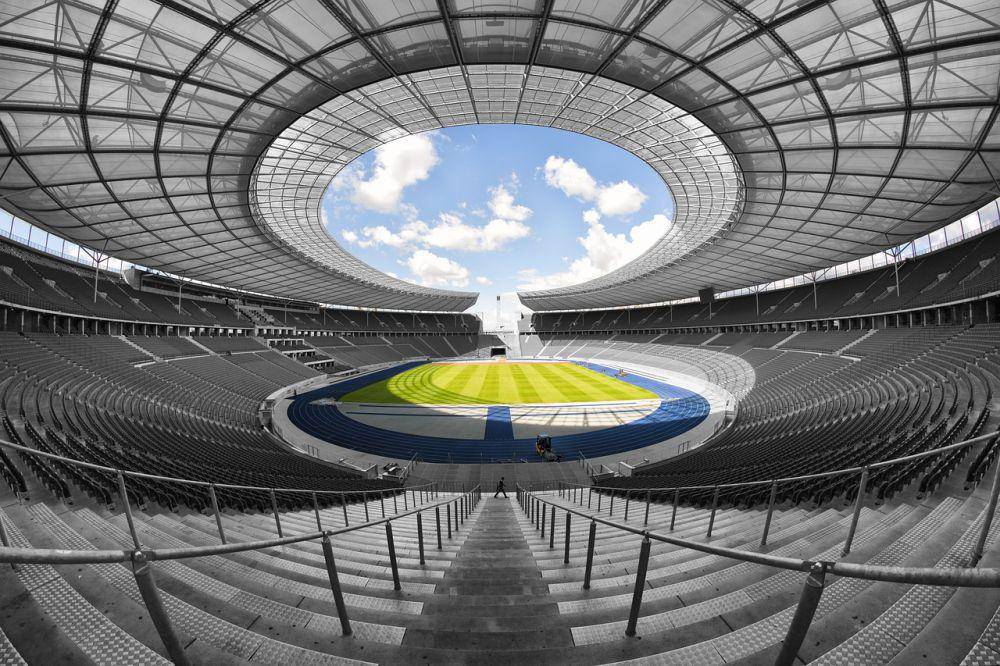 ilustrasi stadion sepak bola