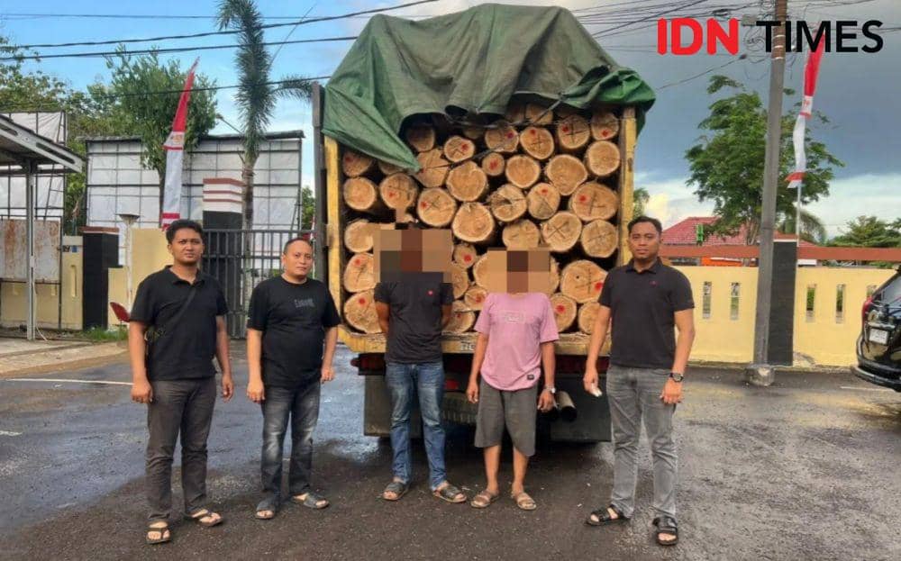 Polres Paser Ungkap 2 Kasus Pembalakan, Ratusan Batang Kayu Disita