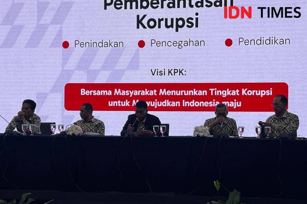 Konferensi pers capaian kinerja KPK 2019-2024. (IDN Times/Aryodamar)