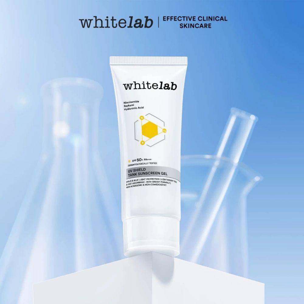 Whitelab UV Shield Tank Sunscreen Gel SPF 50+ PA+++ (Shopee.co.id/Whitelab Official Shop)