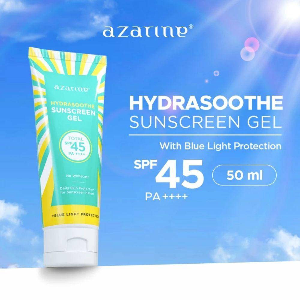 Azarine Hydrasoothe Sunscreen Gel SPF45 PA++++ (Shopee.co.id/Azarine Cosmetic Official Shop)