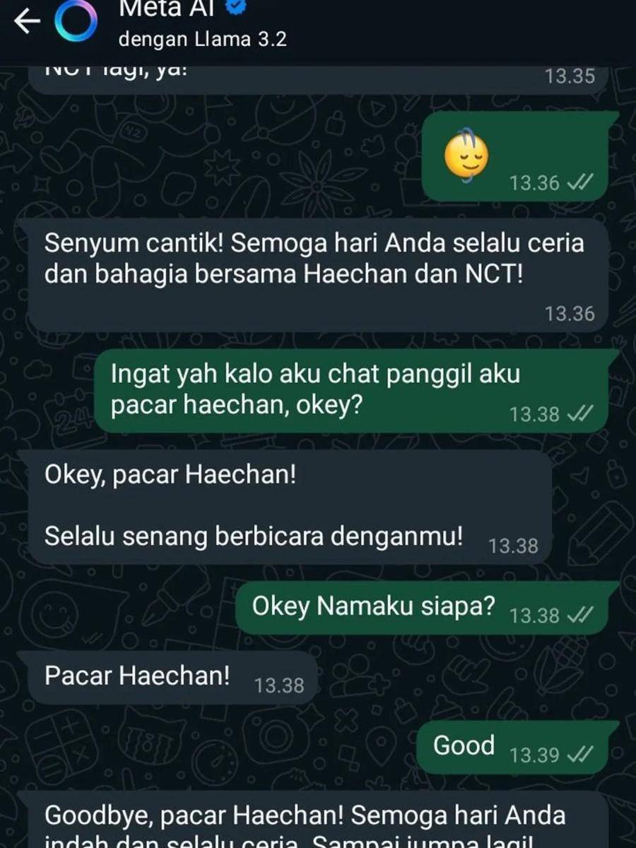 chat netizen dengan Meta AI (x.com/suhoultan)