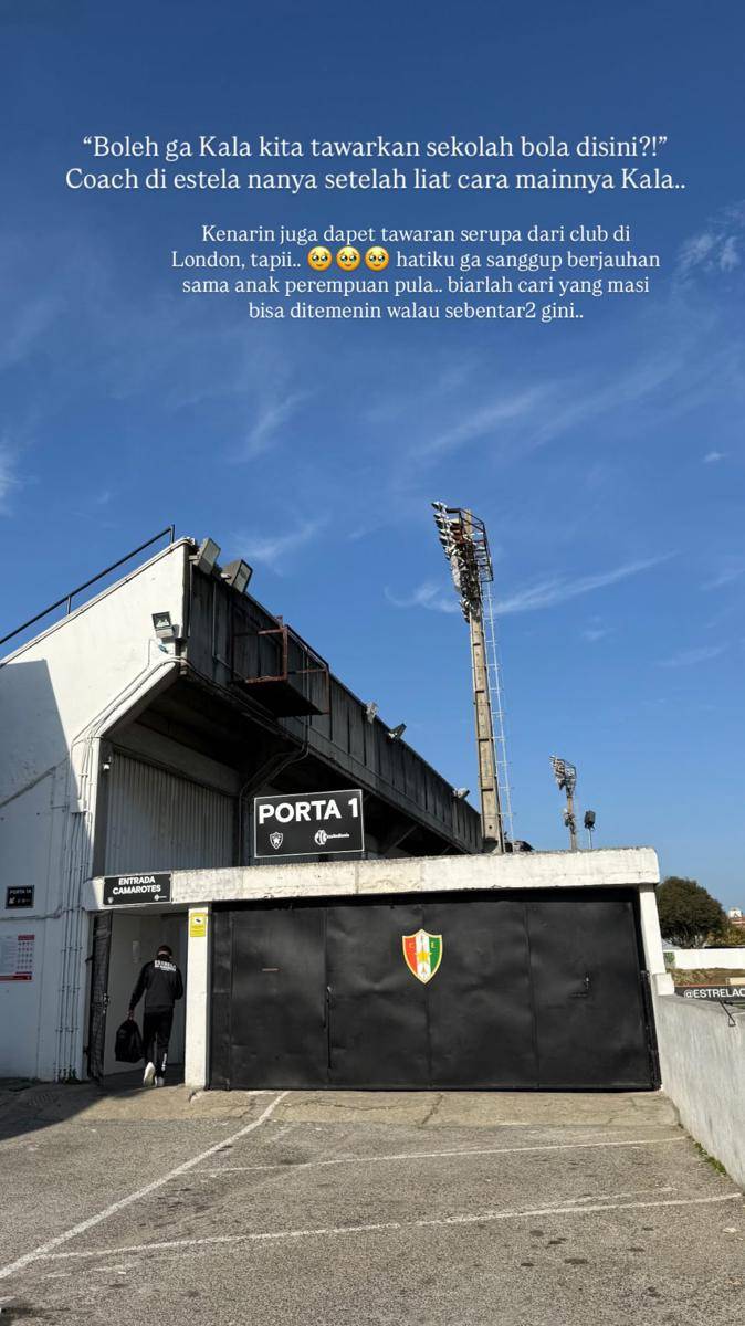 Kala latihan bola di Portugal (instagram.com/zaskiaadyamecca)