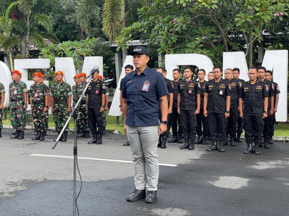 Apel pembukaan Posko Terpadu Nataru di Bandara Adi Soemarmo. (Dok/Istimewa)