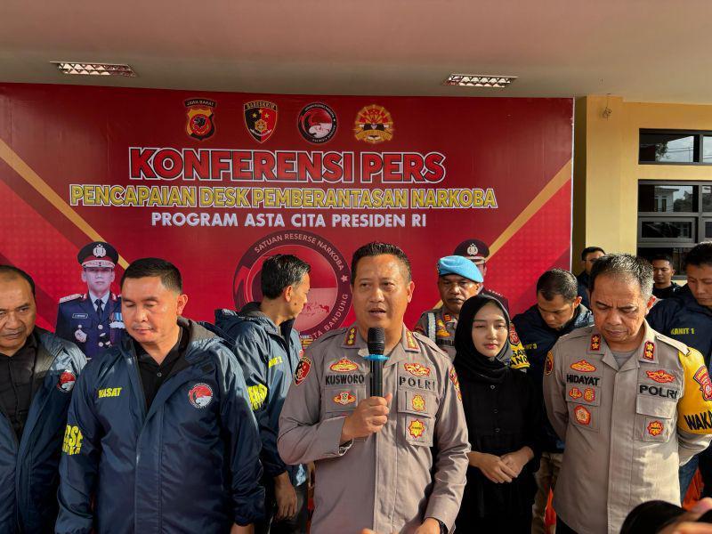 Polresta Bandung Amankan 55 Pengedar Narkoba dalam Dua Pekan