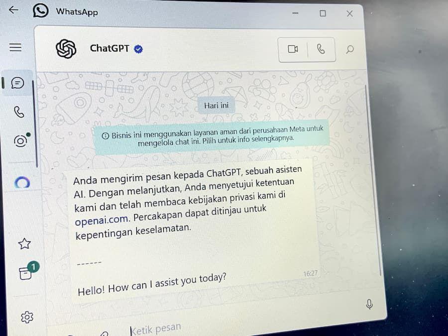 Cara Pakai ChatGPT di WhatsApp, Bisa Telepon Juga lho