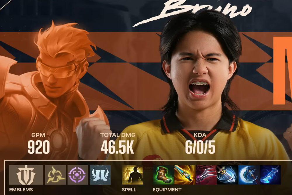 Build Bruno Tersakit ala Kelra Fnatic ONIC PH, sang MVP M6
