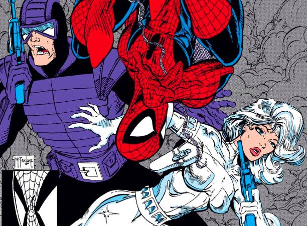 The Foreigner dan Silver Sable bekerja sama dalam melawan Spider-Man (dok. Marvel)