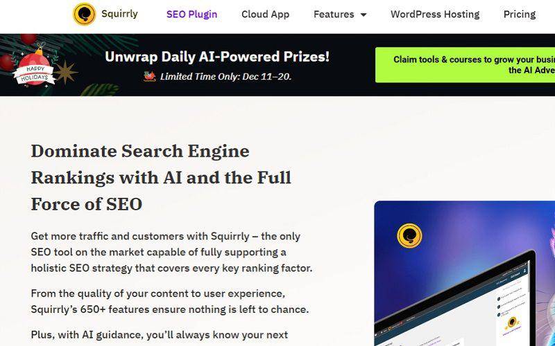 tampilan plugin Squirrly SEO (plugin.squirrly.co)
