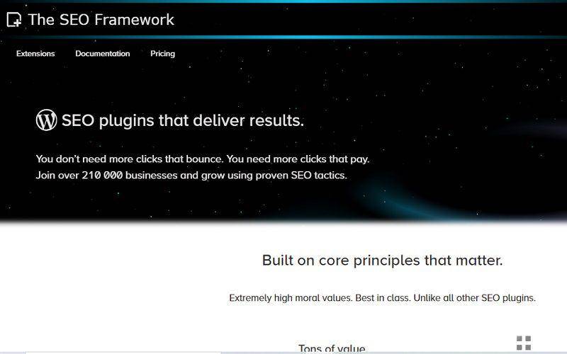tampilan plugin The SEO Framework (theseoframework.com)