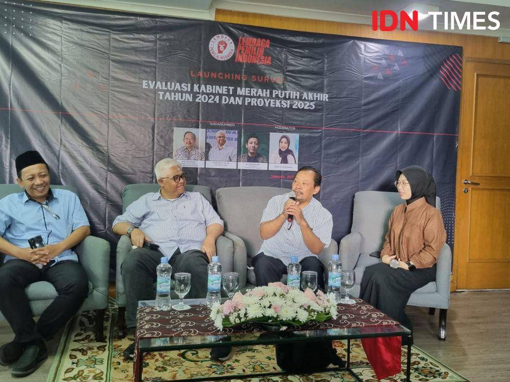 Diskusi publik hasil survei Lembaga Pemilih Indonesia (IDN Times/Ilman Nafi'an)