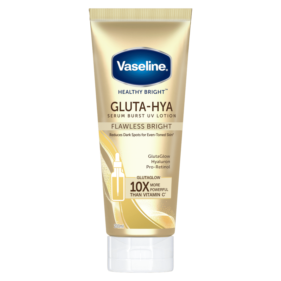 Vaseline® Gluta-Hya Serum Burst UV Lotion Flawless Bright (vaseline.com)