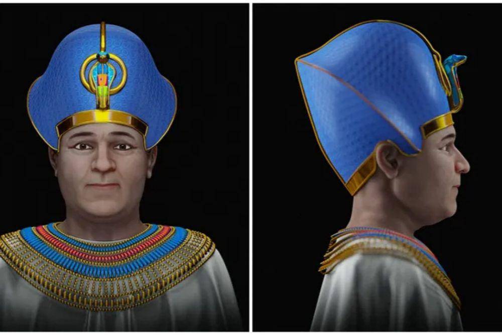 Rekonstruksi wajah Firaun Amenhotep III (Moraes et al., Clinical Anatomy (2024), Courtesy of Cícero Moraes)