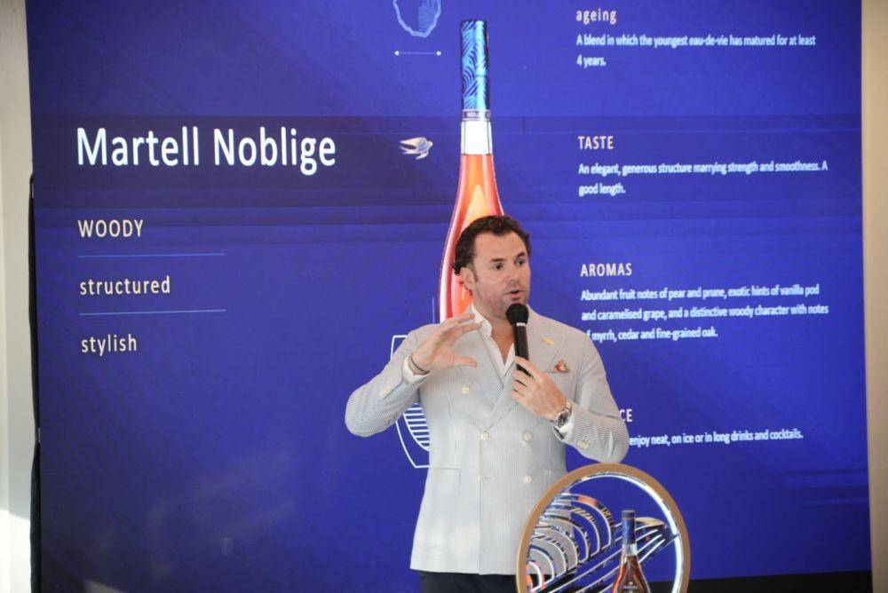 Alexandre Combescot, Martell Global BA, dalam Media Gathering di Langham. 17 Desember 2024. (dok. Martell)
