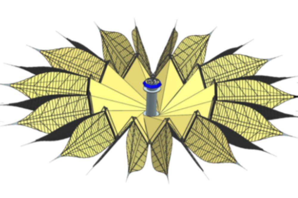 ilustrasi lipatan-lipatan pada Starshade (commons.wikimedia.org/NASA)